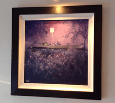 Glorious Park Avenue Under Lights FRAMED oil painting - on canvas board 40cm x 40cm