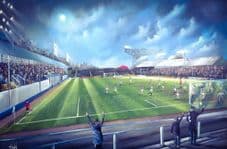 Greenock Morton - Cappielow Park - Morton v St Mirren 1997 - 20'' x 30'' Box Canvas