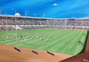 Halifax v St Helens Rugby League Challenge Cup Final 1987 at Wembley 20'' x 30'' Box Canvas print