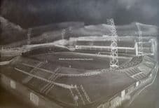 Hibernian Easter Road - Graphite 20'' x 30'' approx poster print
