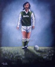 Hibernian - George Best 20'' x 30'' Box Canvas Print