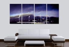 Hibernian Skyline Wall Art - 4 x 20'' x 10'' box canvases