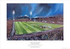 Hibernian v Napoli 1967 Easter Road A3 Unframed Print