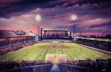 Holte Enders in The Sky, Villa Park, Aston Villa A3 print