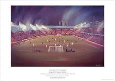 Ibrox Stadium - Rangers v Bayern Munich 1972 Cup Winners Cup A3 Unframed print