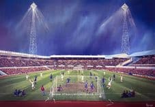 Leeds Utd v Barcelona European Cup Semi Final 1975 - 20'' x 30'' Box Canvas Print