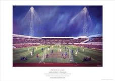 Leeds Utd v Barcelona European Cup Semi Final 1975 - unframed A3 Print