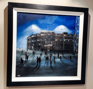Manchester United Old Trafford - original UNFRAMED oil painting - on canvas board 20”x20”