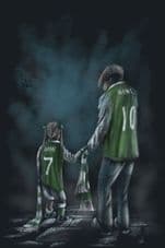 Personalised Going to the Match, Hibs man/girl - Your own name and numbers 20'' x 30''poster print