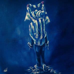 Sheffield Wednesday 'Can We Go Again Dad'    20'' x 20''  Box Canvas Print