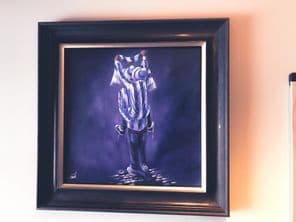 Sheffield Wednesday 'Can We Go Again Dad'   50cm x 50cm Unframed original artwork