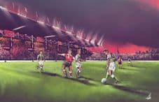 Stad Reims v Hibernian European Cup Semi Final 1st leg 1955/56 - A3 Unframed Print