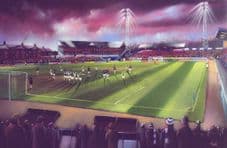 Starks Park Raith Rovers 20'' x 30'' approx poster print