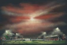 The Atmospheric Oval, Glentoran - 20'' x 30'' Box Canvas