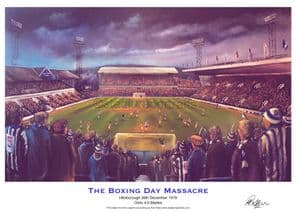 The Boxing Day Massacre 1979 Sheffield Wednesday A3  print with border