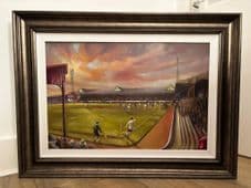 The Final Act, Bradford Park Avenue v Scunthorpe 4th April '70 original artwork 20'' x 30'' framed
