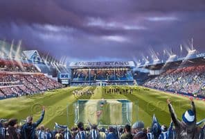 The Wednesday Sing, The Posh Ran Away,  Sheffield Wednesday 2023  - 20'' x 30'' approx poster print