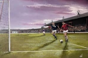 Third Lanark v Dundee at Cathkin Park 1961/62 Alex Harley and Ian Ure  A3  poster print