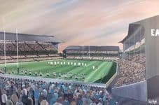 Twickenham 1970's England v Barbarians Box canvas print sized 30'' x 20''