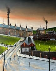 Valley Parade Bradford City  Lowry Style  20'' x 30'' Box Canvas Print