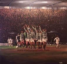 When Celtic Wore Orange Socks - 1970 Elland Road 20'' x 20'' Box Canvas Print