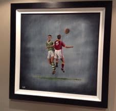 Wool City Rivals - original UNFRAMED oil painting - on canvas board 20”x20”