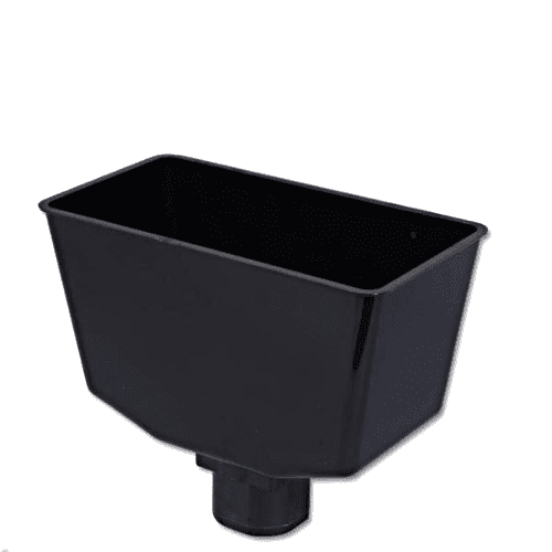Floplast Square Round Gutter Hopper Head RHS1 Black
