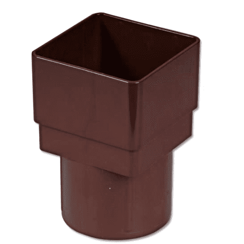 Floplast Square To Round DownPipe Adaptor RDS2 Brown upvcbuildingplastics.co.uk