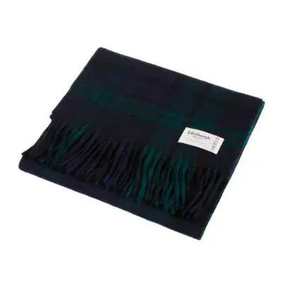 100% Lambswool Scarf - Black Watch Tartan