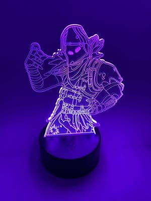 3D Lamp | Fortnite Raven | Kids & Adults | 7 Colour Change | Touch Control | Mood Light |