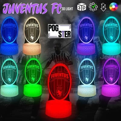 3D Lamp | Juventus FC | Kids & Adults | 16 Colour Change | Remote Control | Mood Light |