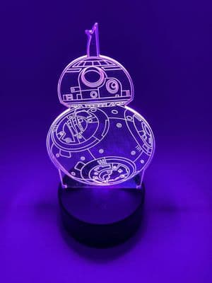 3D Lamp | Star Wars | Kids & Adults | 7 Colour Change | Touch Control | Mood Light |