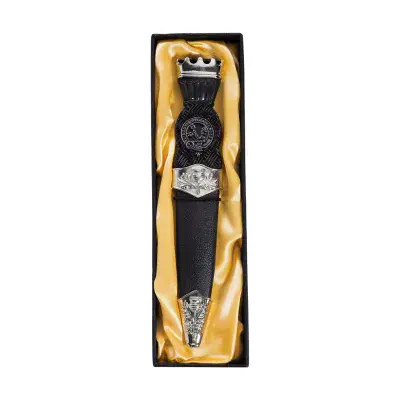 Armstrong Clan Crest Sgian Dubh - Traditional Kilt Accessory - Unique Collectible or Formal Events !