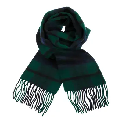 Austin Modern Tartan Scarf - 100% Cashmere - Luxurious Fine Scottish Scarf - Timeless Gift !