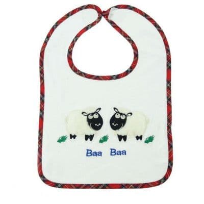 Baa Baa Sheep Scottish Luxury Embroidered Baby Bib