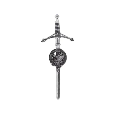 Baillie Clan Kilt Pin - Traditional Scottish Surname Sword Brooch - Made in Scotland