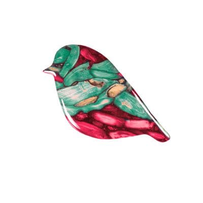 Beautiful Robin Heather Scottish Heathergems Brooch - Perfect Gift
