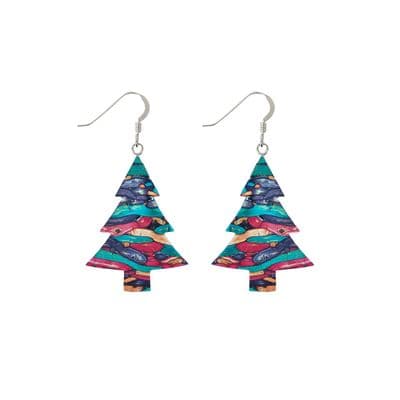 Beautiful Scottish Tree Heathergems Silver Plated Earrings With Gift Box & Story Card