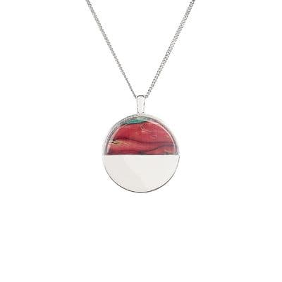 Beautiful Skye Circle Scottish Heathergems Sterling Silver Necklace - Gift