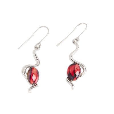 Beautiful Wiggle Scottish Heathergems Silver Plated Earrings - Gift