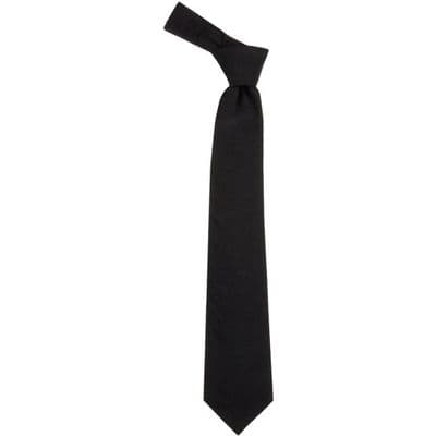 Black Crofter Tie | Pure Wool | Stylish Accessory | Made in Scotland |
