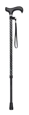 Black Engraved Elegant Scottish Traditional Adjustable Walking Stick