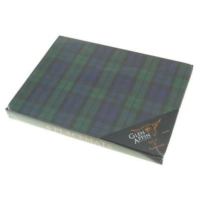 Black Watch Tartan Table Place Mats - Set of 6