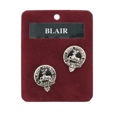 Blair Clan Crest Cufflinks - Traditional Shirt Accessory - Scottish Heritage - Made in Scotland