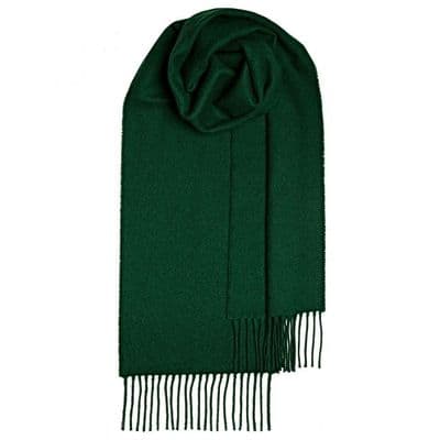 Bottle Green Plain Coloured Scarf - 100% Lambswool - Luxury Soft Scarf - Suitable For Any Occasion