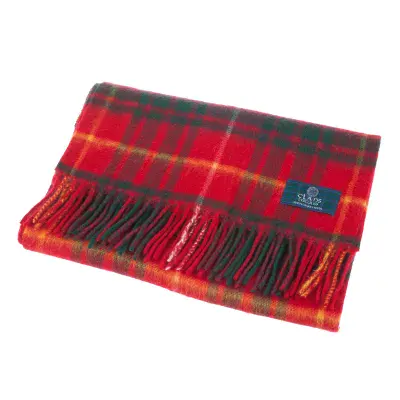 Bruce Modern Tartan Scarf | 100% Lambswool | Luxury Scottish Scarf | Excellent Size