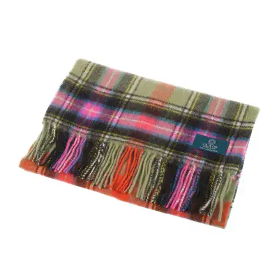 Bruce of Kinnaird Tartan Scarf | 100% Lambswool | Luxury Scottish Scarf | Excellent Size