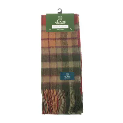 Buchanan Autumn Tartan Scarf | 100% Lambswool | Scottish Tartan Clan Scarf