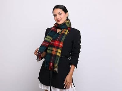 Buchanan Modern Tartan Scarf | 100% Lambswool | Luxury Soft | Excellent Size
