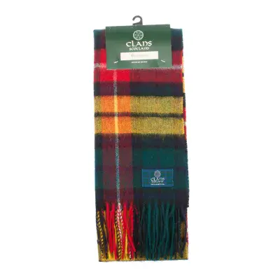 Buchanan Modern Tartan Scarf | 100% Lambswool | Scottish Tartan Clan Scarf